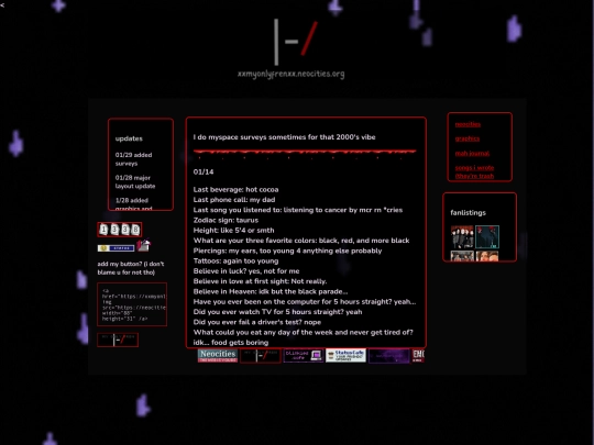 surveys screenshot