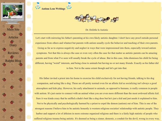 autism lens/articles/drdautism screenshot