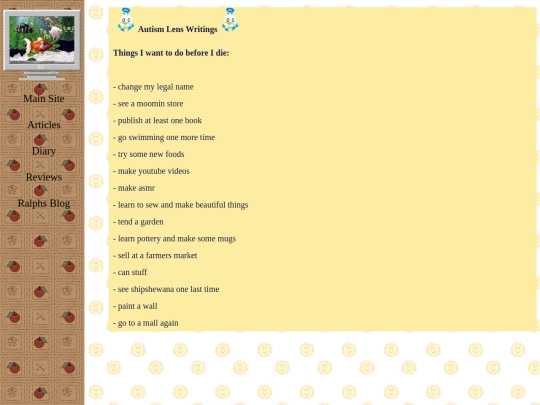 autism lens/diary/bucket screenshot