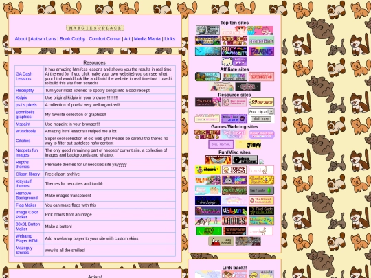 links screenshot