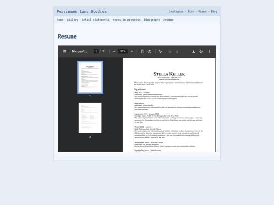 resume screenshot
