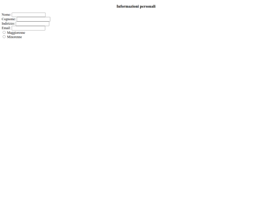 pagine/informazioni screenshot