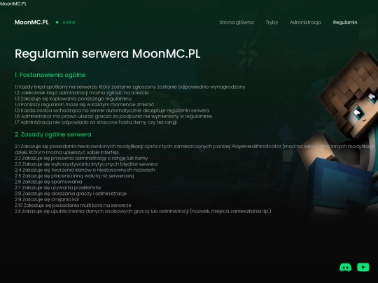 regulamin screenshot