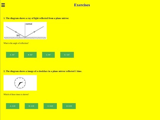 reflection/exercises screenshot