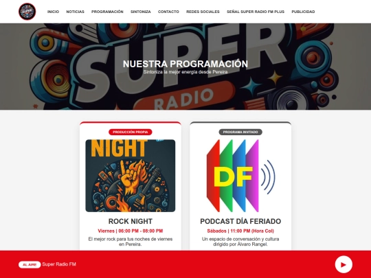 Programación screenshot
