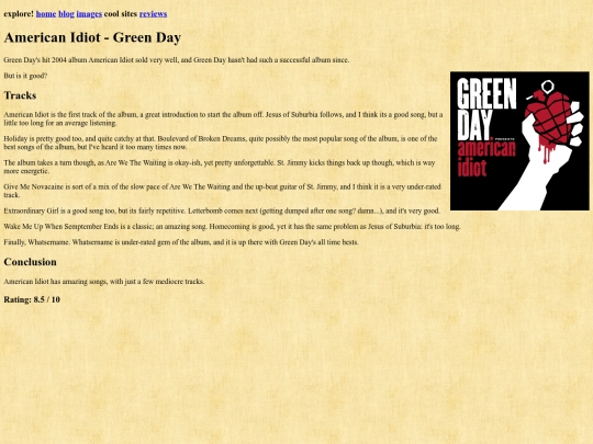 americanidiotreview screenshot
