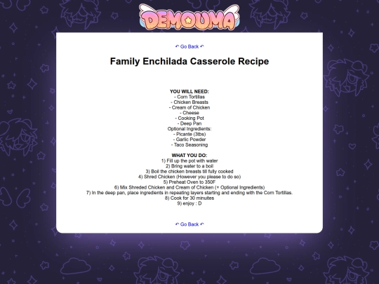 random pages/recipes/EnchiladaCasserole screenshot