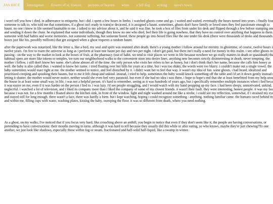 writing/ghost screenshot