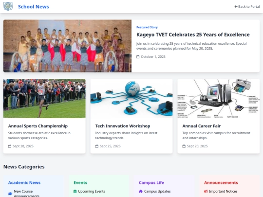 school-news screenshot