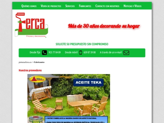 pinturasferca/fabricantes screenshot