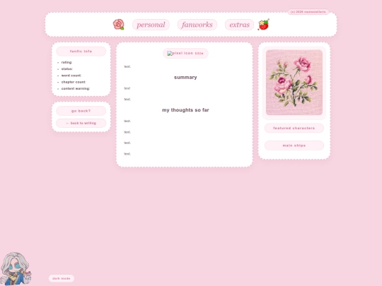 writing/template screenshot