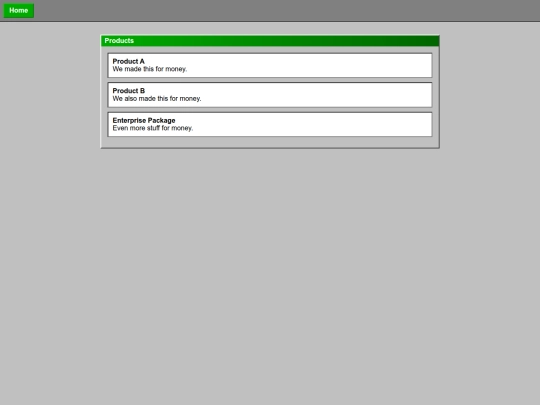 products screenshot