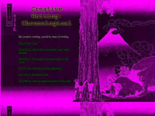 Creative/WritinglistChronol screenshot