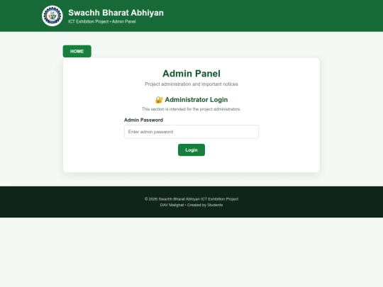 admin screenshot