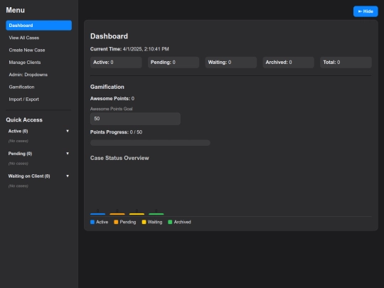 cases screenshot