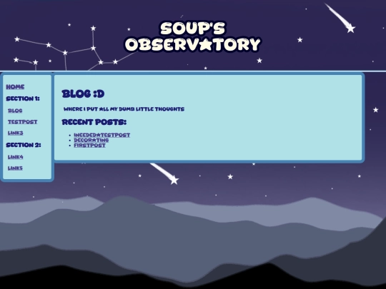 Blog screenshot