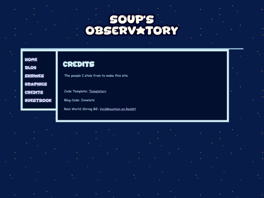 Credits screenshot