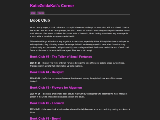 topics/book-club screenshot