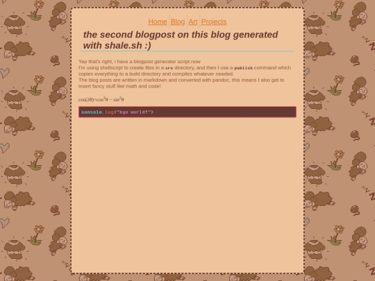 blog/the second blogpost on this blog generated with shale.sh screenshot