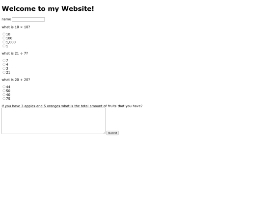 mathtest screenshot