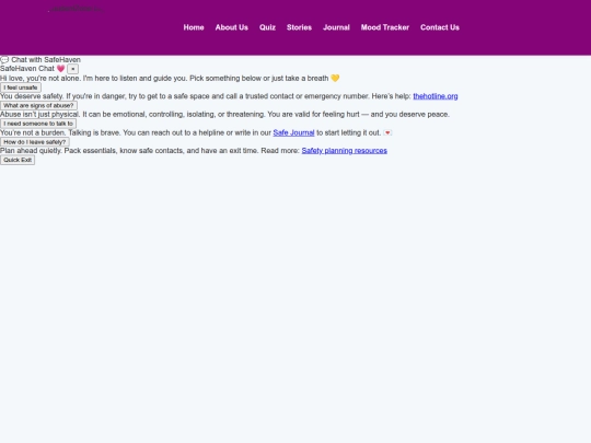 chatbot screenshot