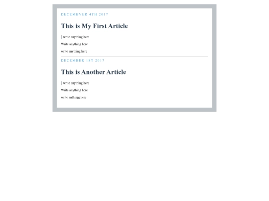 BlogExercise screenshot