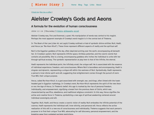 blog/aeons screenshot