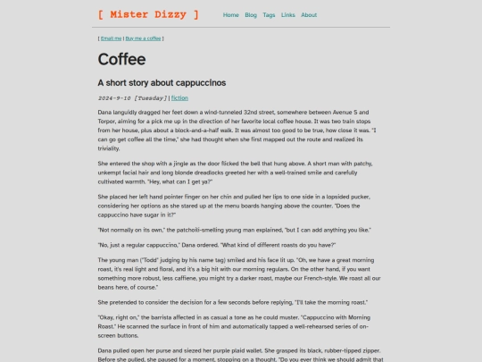blog/coffee screenshot