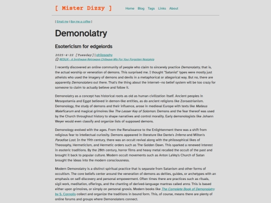 blog/demonolatry screenshot