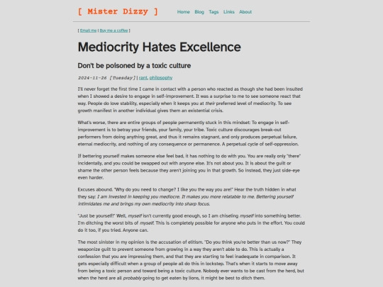 blog/mediocrity screenshot