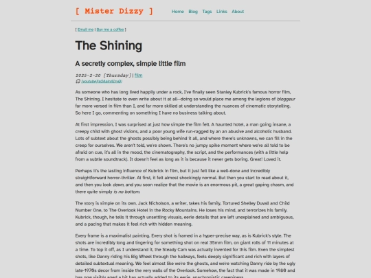 blog/shining screenshot