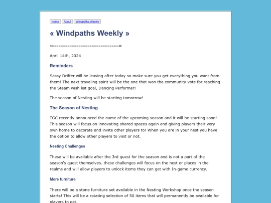 Windpaths-Weekly/April-14th-2024 screenshot