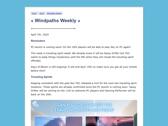 Windpaths-Weekly/April-7th-2024 screenshot