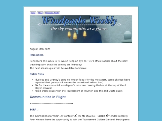 Windpaths-Weekly/August-11-2024 screenshot