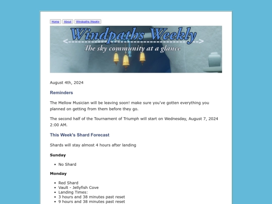 Windpaths-Weekly/August-4-2024 screenshot