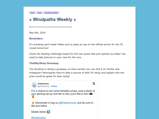 Windpaths-Weekly/May-6th-2024 screenshot