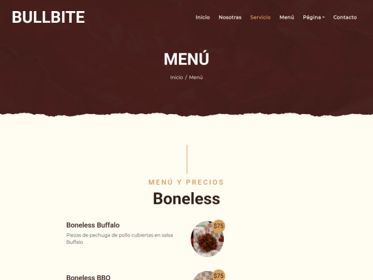 menu screenshot
