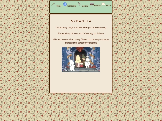 schedule screenshot