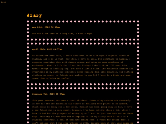 diary screenshot