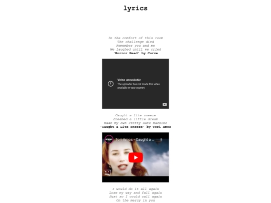 favorite_songs_and_lyrics screenshot