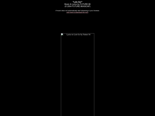 lyrics/letsgo screenshot