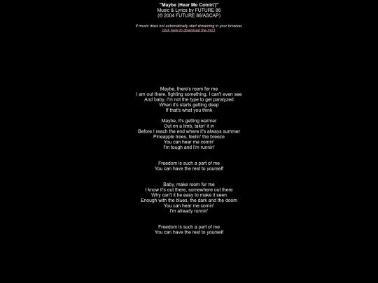 lyrics/maybe screenshot