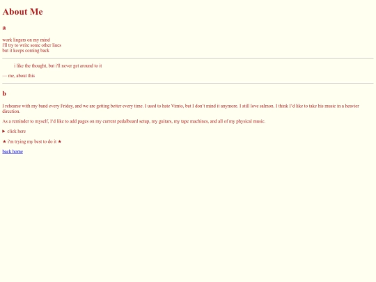 aboutme screenshot