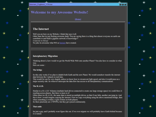interests/internet screenshot