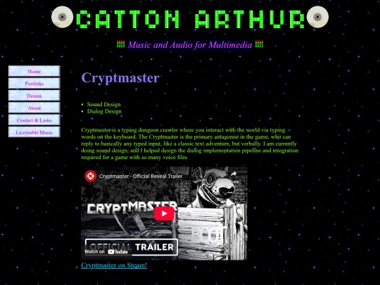 PortfolioPages/Cryptmaster screenshot