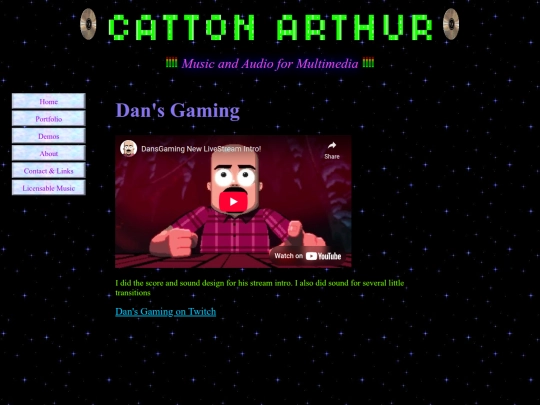 PortfolioPages/DansGaming screenshot