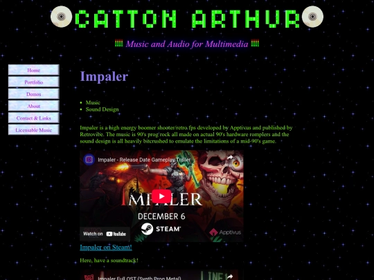 PortfolioPages/Impaler screenshot