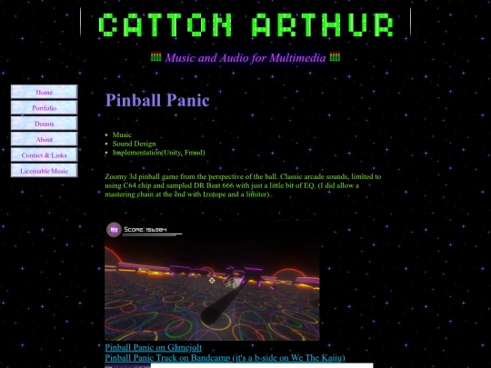PortfolioPages/PinballPanic screenshot