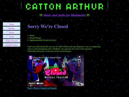 PortfolioPages/SorryWereClosed screenshot
