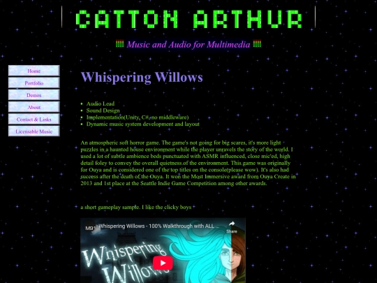PortfolioPages/WhisperingWillows screenshot